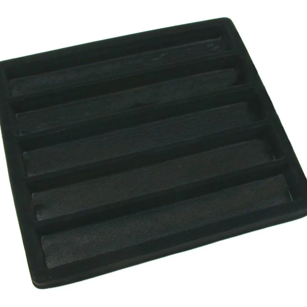 Black Open Square Stackable Jewelry Display Tray w/ Black 5-slot Plastic Tray