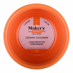 Black & Orange Ceramic Cauldron by Makery™
