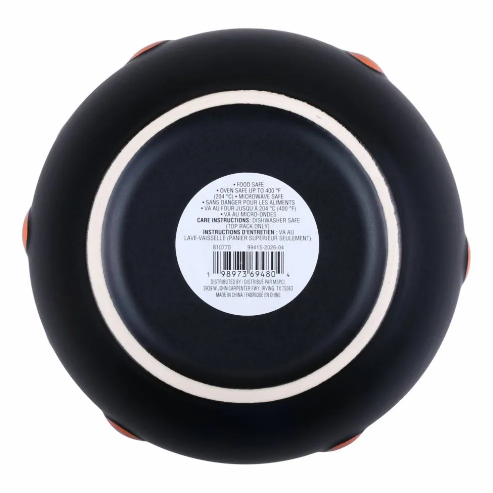 Black & Orange Ceramic Cauldron by Makery™