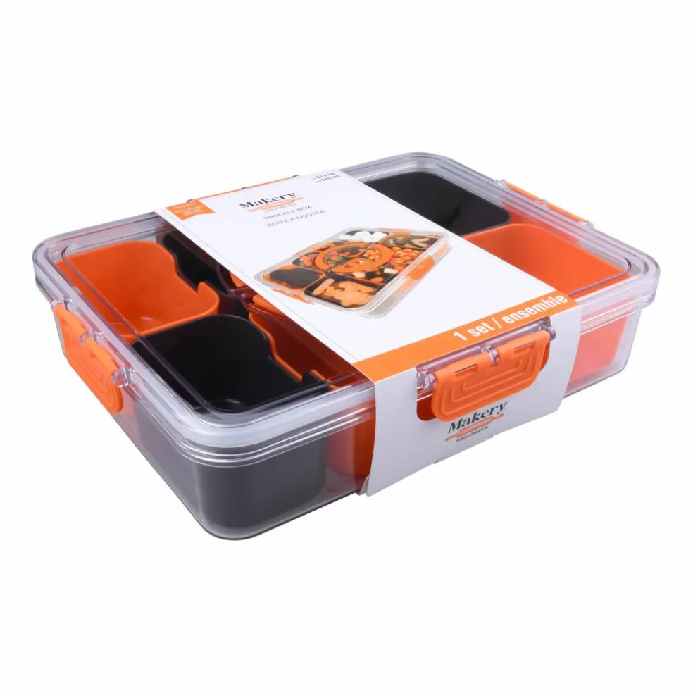 Black & Orange Halloween Snackle Box by Makery™