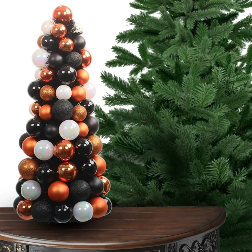 14" Black & Orange Ornament Tree by Ashland®