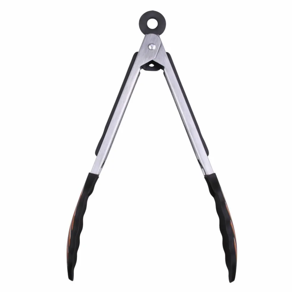 Black & Orange Stripes Mini Tongs by Makery™
