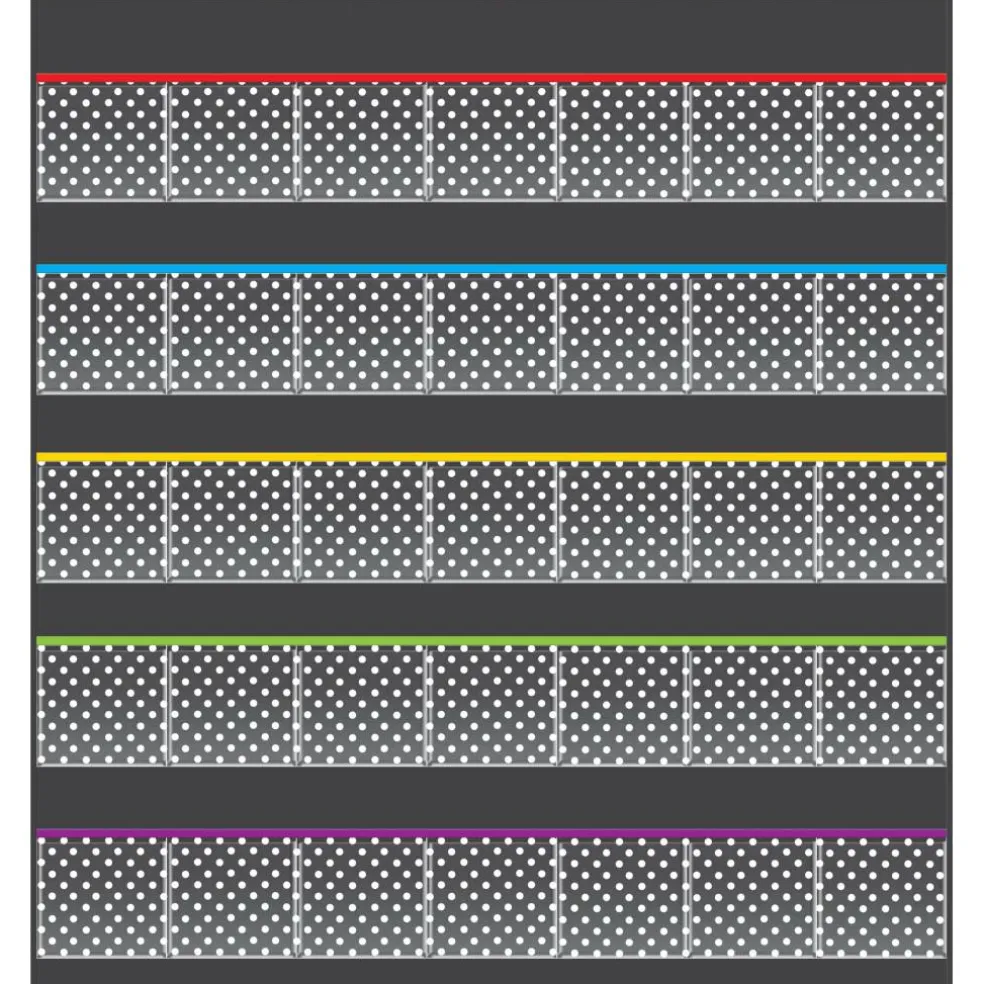 Black Polka Dots Storage Pocket Chart