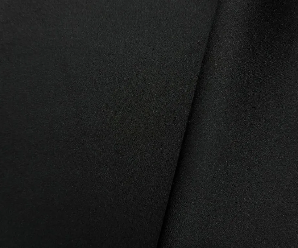 Black Poly Stretch Solid Neoprene Scuba Knit Fabric By the Yard