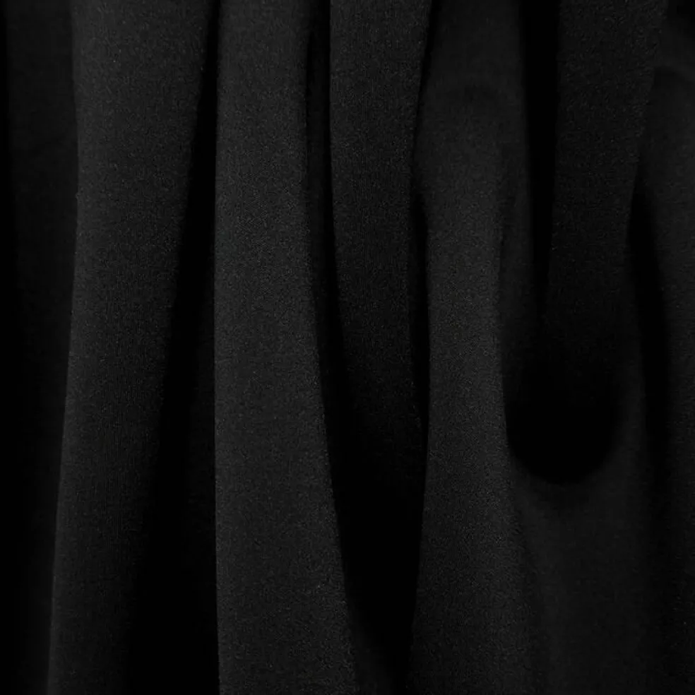 Black Poly Stretch Solid Neoprene Scuba Knit Fabric By the Yard