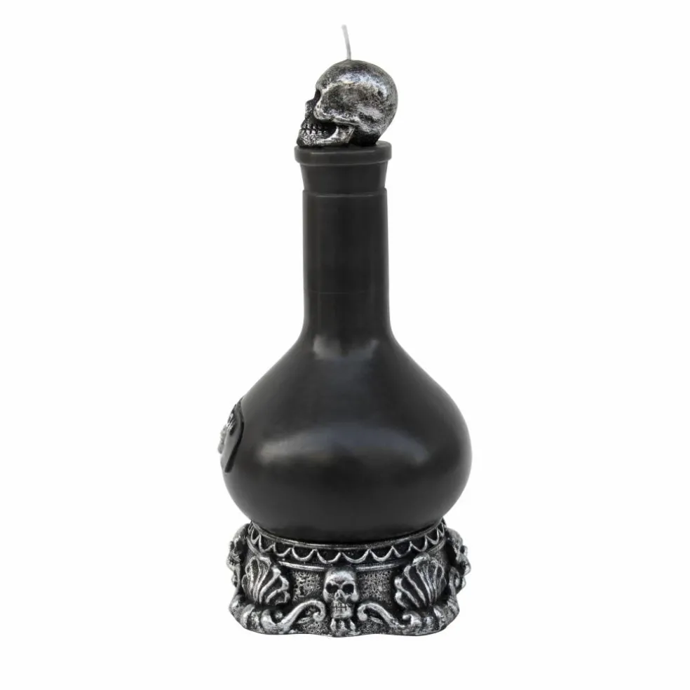7.5" Black Potion Bottle Unscented Candle by Ashland®