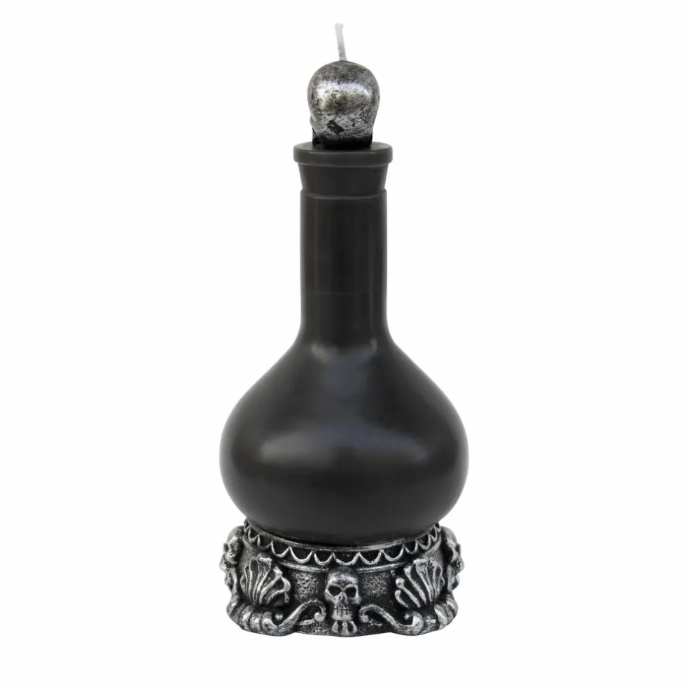 7.5" Black Potion Bottle Unscented Candle by Ashland®