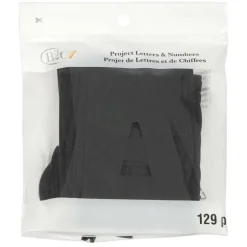 4" Black Project Letters, Numbers & Characters by B2C™