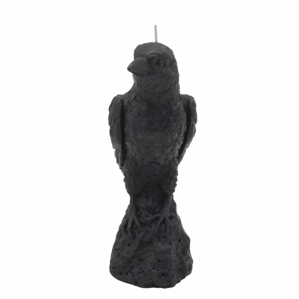 6.5" Black Raven on Stone Unscented Candle by Ashland®