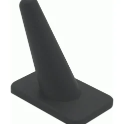3 Black Rubber Ring Finger Jewelry Holder Showcase Display Stands