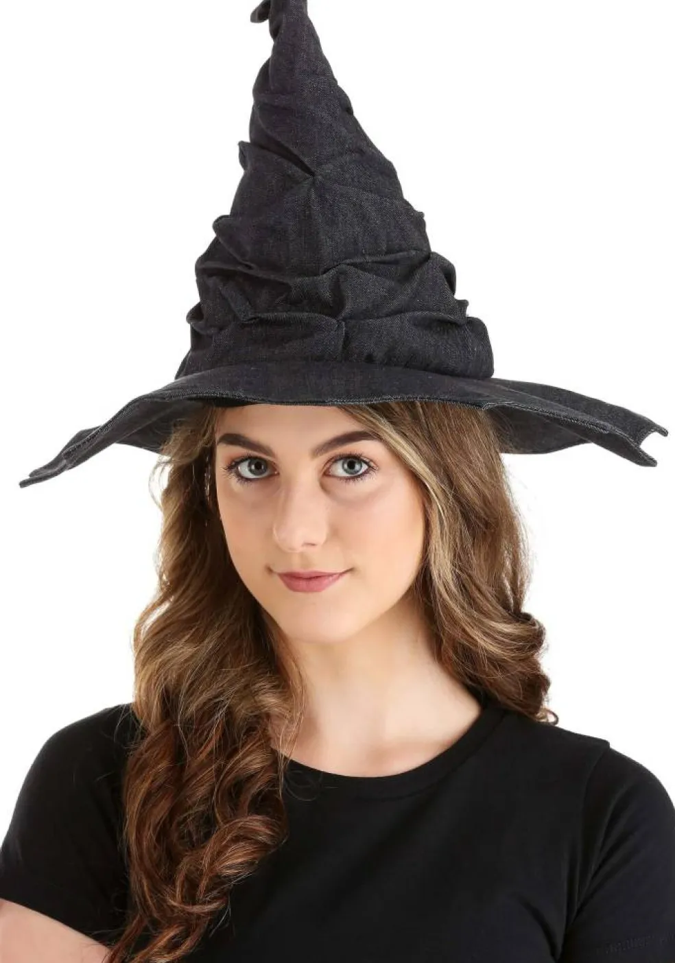 Black Scrunchie Witch Costume Hat