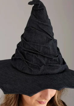 Black Scrunchie Witch Costume Hat