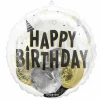 20" Black, Silver and Gold Birthday Party Insider Balloon