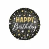 17" Black, Silver & Gold Birthday Balloon