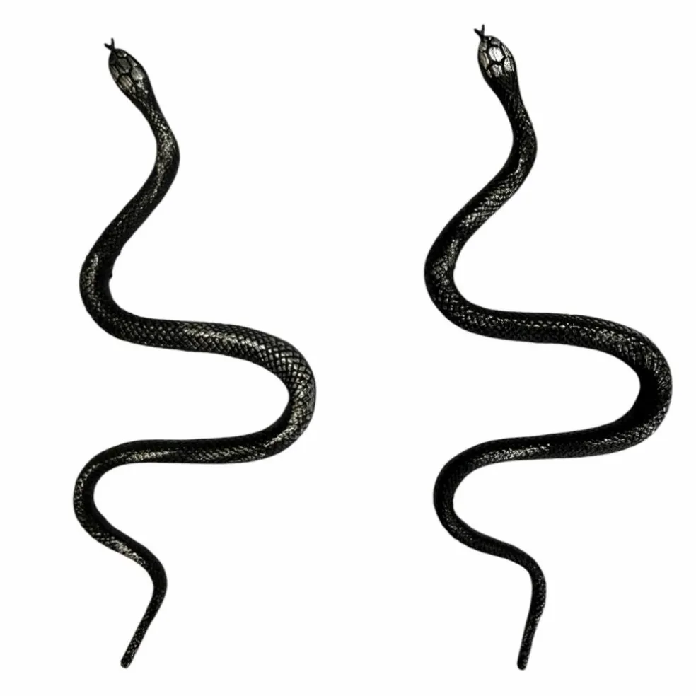5.25" Black & Silver Plastic Snake Accents, 2ct. by Ashland®