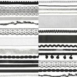 Black, Silver & White Halloween Trim Bundle, 25ct. by Celebrate It™