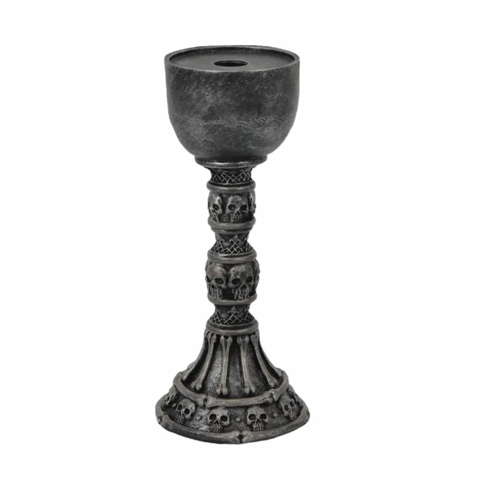 Black Skull Candle Holder by Ashland®