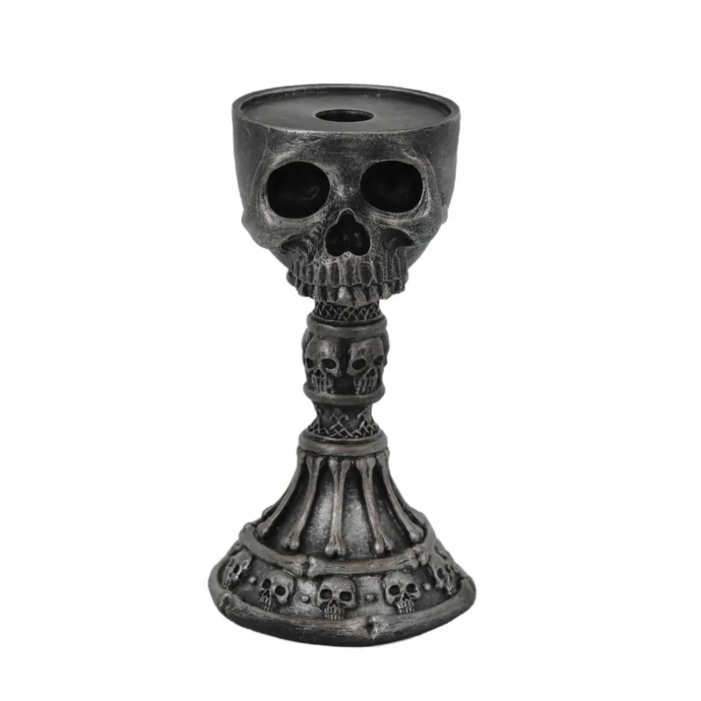 Black Skull Candle Holder by Ashland®