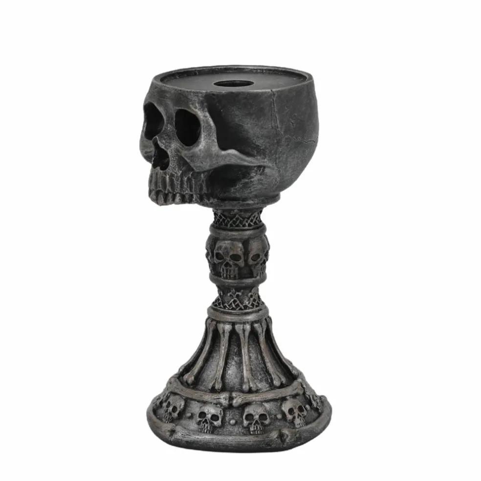 Black Skull Candle Holder by Ashland®