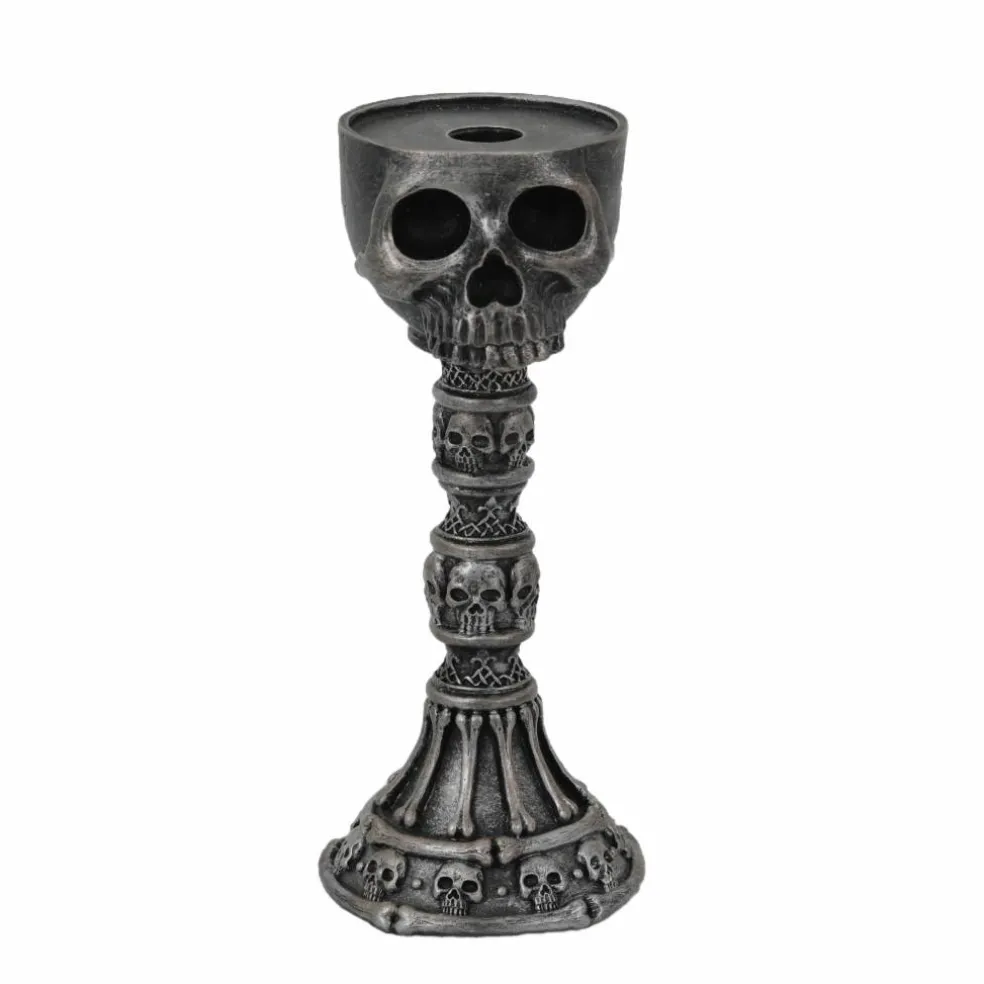 Black Skull Candle Holder by Ashland®