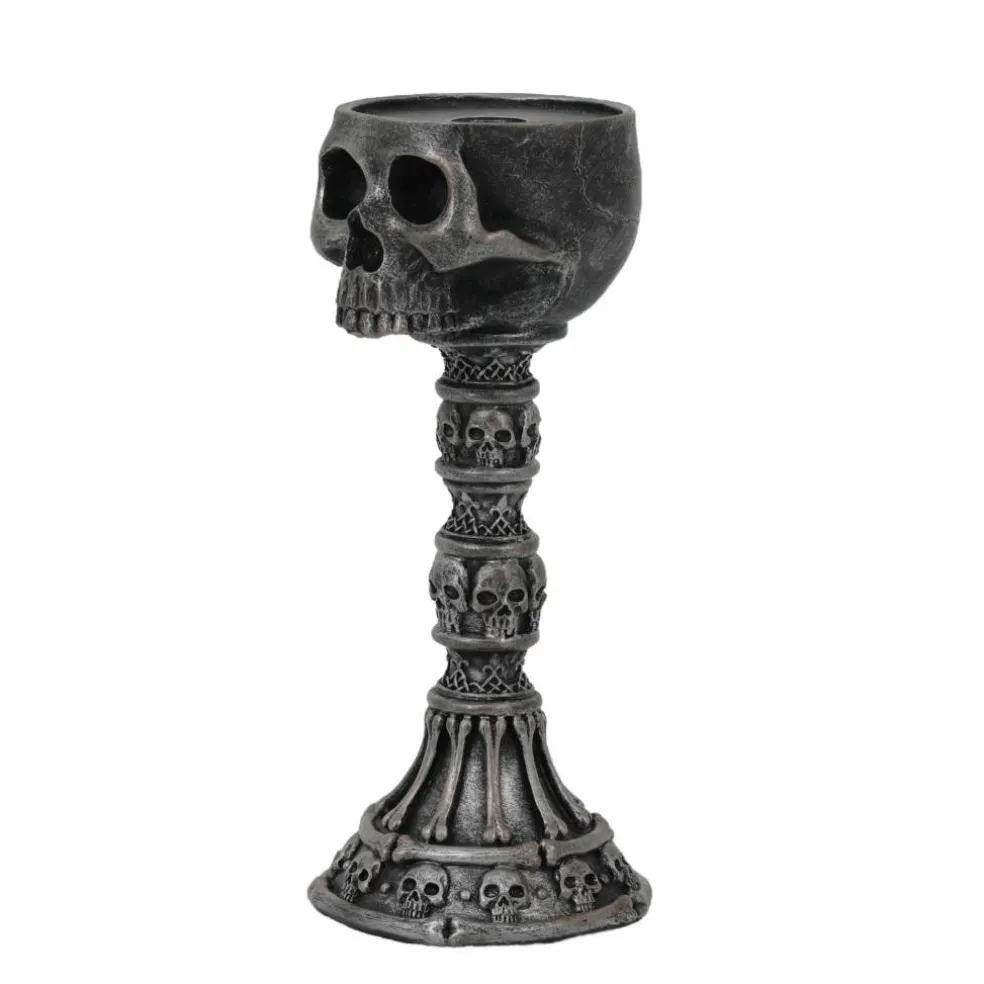 Black Skull Candle Holder by Ashland®