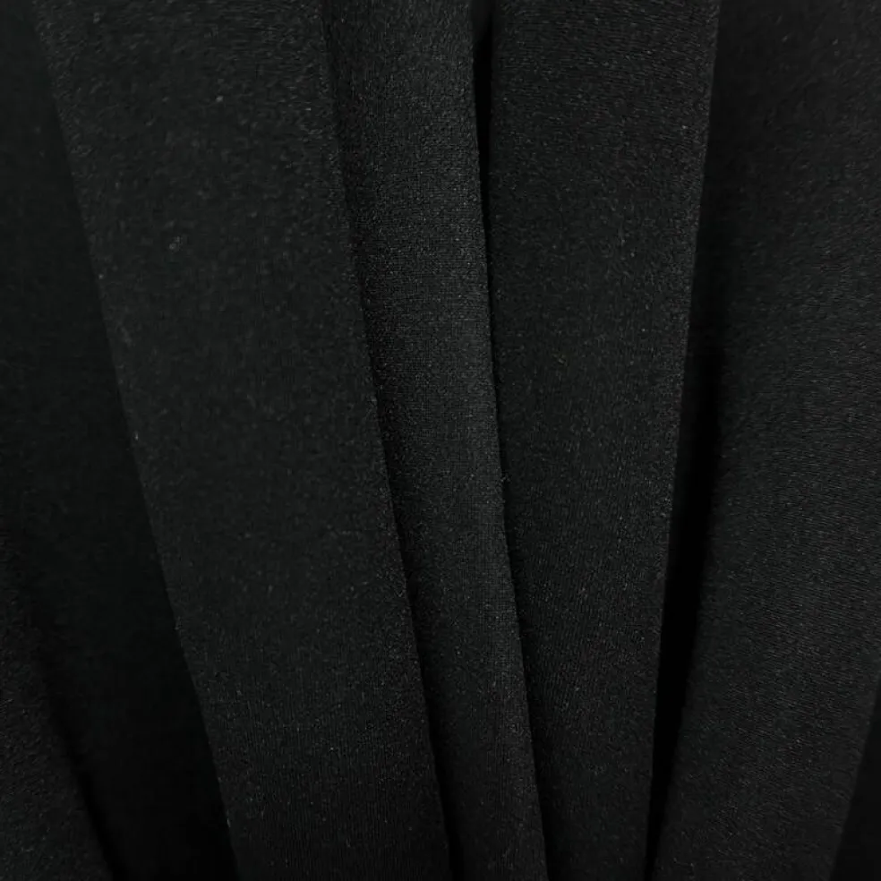 Black Solid Neoprene Fabric By the Yard