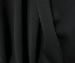 Black Solid Stretch Neoprene Scuba Double Knit Fabric By the Yard