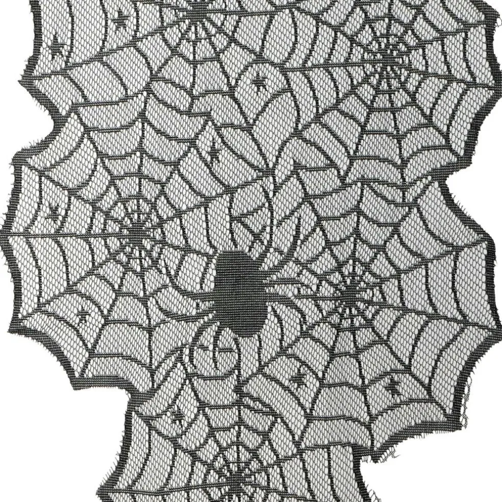 72" Black Spiderweb Lace Table Runner by Celebrate It™