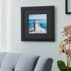 Black Square Gallery Wall Frame with Black Double Mat by Studio Décor®