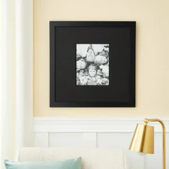 Black Square Gallery Wall Frame with Black Double Mat by Studio Décor®