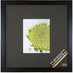 Black Square Gallery Wall Frame with Black Double Mat by Studio Décor®