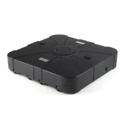 Black Square Offset Patio Umbrella Base Water and Sand Fillable Design
