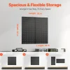 Black Steel Pegboard Panels with Volcanic Holes, 88 lbs Capacity