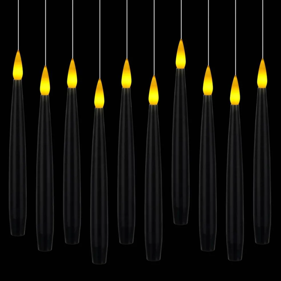 Black Taper LED Hanging Candles, 10ct. by Ashland®