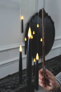 Black Taper LED Hanging Candles, 10ct. by Ashland®