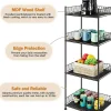 Black 4-Tier Bathroom Storage Rack