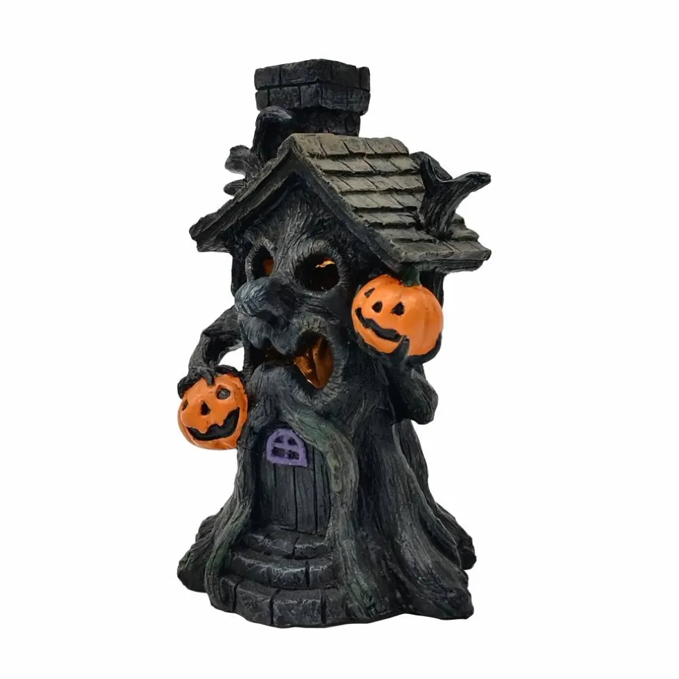 7" Black Tree House LED Mini Decoration by Ashland®