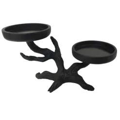 9" Black Tree Pillar Candle Holder by Ashland®