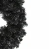 24" Black Unlit Colorado Spruce Artificial Halloween Wreath