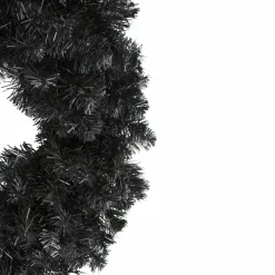 24" Black Unlit Colorado Spruce Artificial Halloween Wreath