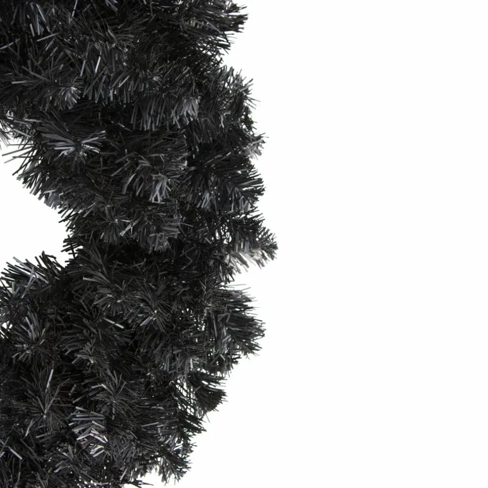 24" Black Unlit Colorado Spruce Artificial Halloween Wreath