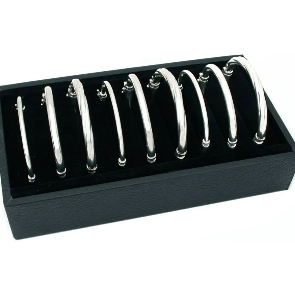 Black Velvet Bangle Bracelet Display Tray Jewelry Case