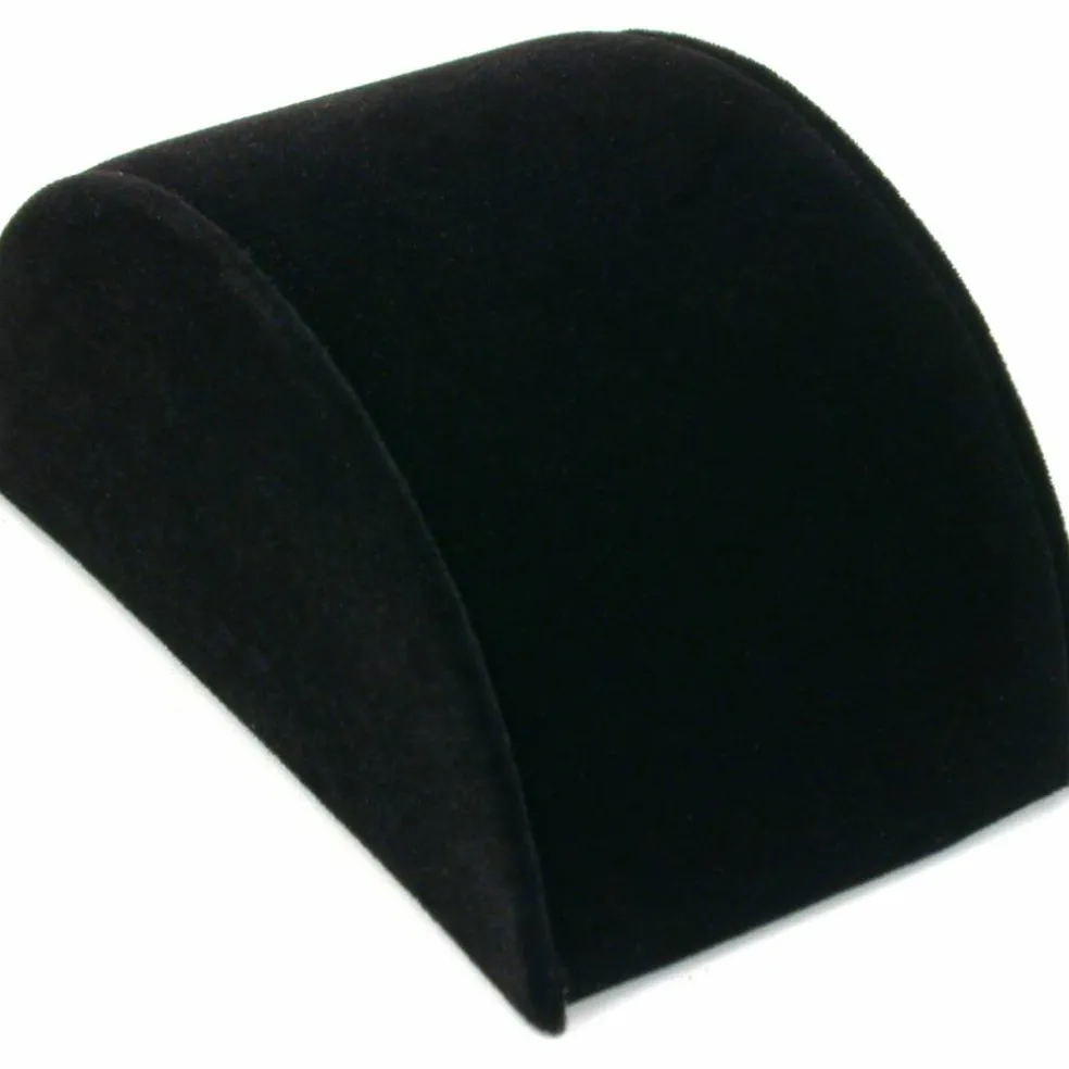 Black Velvet Bracelet Half Moon Display Ramp Stand 5"