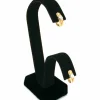 4 Black Velvet Earring Showcase Countertop Display Stands