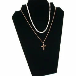 12.5" Black Velvet Jewelry Easel Display Stand Tower Rack for Home Bedroom (6 Pack)