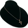 3 Black Velvet Necklace Chain Bust Showcase Jewelry Displays