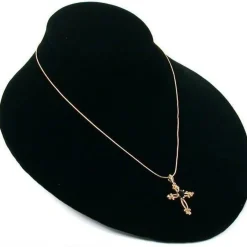 3 Black Velvet Necklace Chain Bust Showcase Jewelry Displays