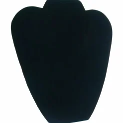 2 Black Velvet Necklace Chain Easel Bust Display 8 5/8"