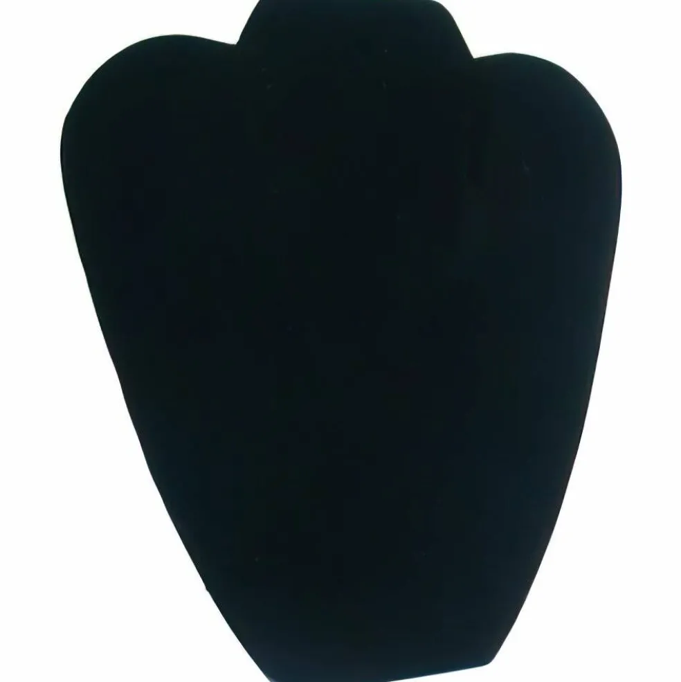 2 Black Velvet Necklace Chain Easel Bust Display 8 5/8"