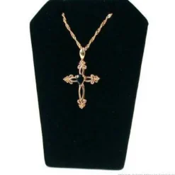 2 Black Velvet Necklace Pendant Chain Earring Display Stands
